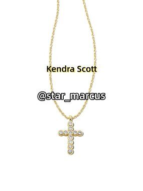 Kendra Scott x Cross  Pendant Necklace in White CZ